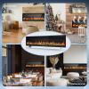 imageEUHOMY 50 Inch Electric Fireplace Wall Recessed and Wall Mounted with Adjustable Flame Color Fireplace Heater with Remote Control Linear Fireplace with Timer Touch Screen Log ampamp Crystal 7501500WUltrathin 72 Inch