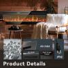 imageEUHOMY 50 Inch Electric Fireplace Wall Recessed and Wall Mounted with Adjustable Flame Color Fireplace Heater with Remote Control Linear Fireplace with Timer Touch Screen Log ampamp Crystal 7501500W60Inch