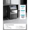 imageEUHOMY Commercial Ice Maker Machine120lbs24H Stainless Steel Under Counter Ice Machine with 33lbs Storage Bin Freestanding Ice Maker for HomeBarCafeRestaurant120lbsday
