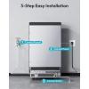 imageEUHOMY Commercial Ice Maker Machine120lbs24H Stainless Steel Under Counter Ice Machine with 33lbs Storage Bin Freestanding Ice Maker for HomeBarCafeRestaurant120lbsday