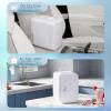 imageEUHOMY Skincare Fridge 5 Liter Mini Fridge for Bedroom with Dimmable LED Mirror ACDC Portable Cooler ampamp Warmer for Skincare Cosmetics and Food Makeup Fridge for Bedroom Car ampamp Office WhiteWhite