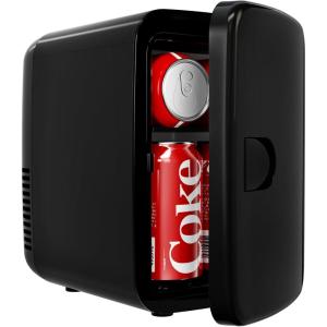 imageEUHOMY Skincare Fridge 5 Liter Mini Fridge for Bedroom with Dimmable LED Mirror ACDC Portable Cooler ampamp Warmer for Skincare Cosmetics and Food Makeup Fridge for Bedroom Car ampamp Office WhiteBlack