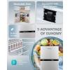 imageEUHOMY Mini Fridge with Freezer 32 CuFt Compact Refrigerator with freezer 2 Door Mini Fridge with freezer Upright for Dorm Bedroom Office Apartment Food Storage or Drink Beer BlackSilver