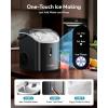imageEUHOMY Nugget Ice Maker Countertop with Handle Ready in 6 Mins 35lbs Per Day Removable Top Cover AutoCleaning Portable Sonic Ice Maker with Basket and Scoop for HomePartyRVCamping