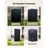 imageEUHOMY Outdoor Refrigerator Cover Waterproof and Dustproof Upright Mini Fridge Covers Freezer Cover for 32 Cuft Beverage Refrigerator Fridge 191quot D x 181quot W x 315quot H Black