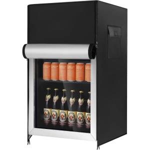 imageEUHOMY Outdoor Refrigerator Cover Waterproof and Dustproof Upright Mini Fridge Covers Freezer Cover for 32 Cuft Beverage Refrigerator Fridge 191quot D x 181quot W x 315quot H Black