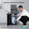 imageEUHOMY Self Cleaning Bottom Loading Water Cooler Dispenser 3 Temperatures Cold Warm Hot Child Safety Lock LED Indicator Light Water Dispenser for Home Apartment Office BlackBlack