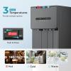 imageEUHOMY Self Cleaning Bottom Loading Water Cooler Dispenser 3 Temperatures Cold Warm Hot Child Safety Lock LED Indicator Light Water Dispenser for Home Apartment Office BlackBlack