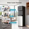 imageEUHOMY Self Cleaning Bottom Loading Water Cooler Dispenser 3 Temperatures Cold Warm Hot Child Safety Lock LED Indicator Light Water Dispenser for Home Apartment Office BlackBlack