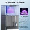 imageEUHOMY Self Cleaning Bottom Loading Water Cooler Dispenser 3 Temperatures Cold Warm Hot Child Safety Lock LED Indicator Light Water Dispenser for Home Apartment Office BlackBlack