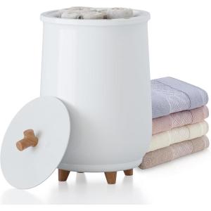 imageEUHOMY Large Towel Warmer for Bathroom 3 Timer Settings 306090 Mins Auto ShutOff Fragrance Disc Holder Bucket Towel Warmer for Oversized Towels Blankets ampamp Bathrobes White01NEW